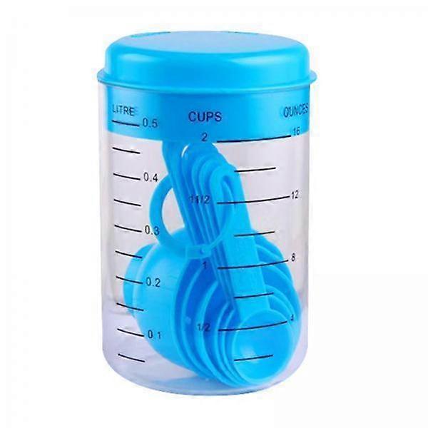 5-6pack Measuring Cups and Spoons Measuring Tea Coffee Kitchen Tools Light Blue
