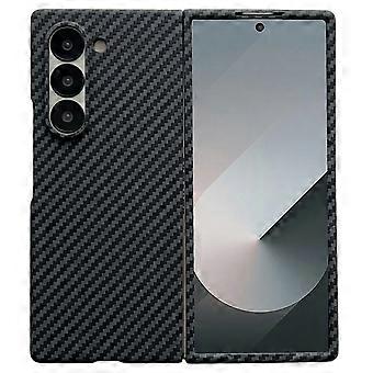 Compatible For Samsung Galaxy Z Fold6 5G Magnetic Case Carbon Fiber Texture PC Phone Cover with Screen Protector