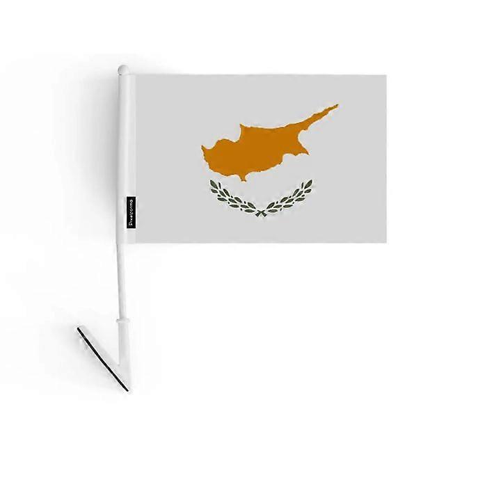 Flag - Multicolored - Cyprus - 14 x 21 cm - Polyester - Adhesive