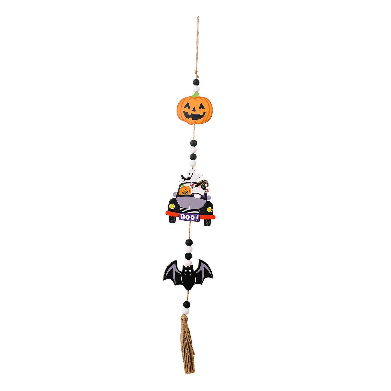 Halloween Resin Pendant Boo- Ghost/Witch- Dwarf/Car Bat Beads String Decoration Festival Decors Party Decor for Home Car
