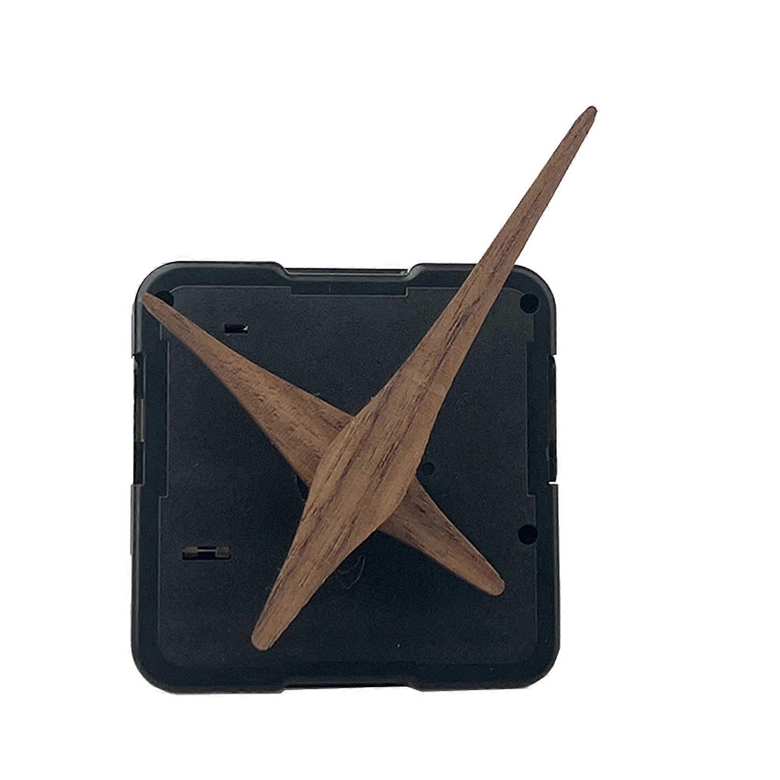 Quiet Clock Movement Mechanism Self Assembling Clock Movement Repair Parts with Elegant Wood Hands for Home Use