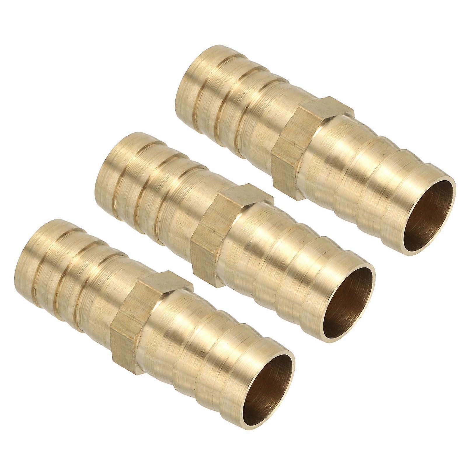 5/8' Brass Hose Barb Fitting, 10 Pcs Straight Barb Union Fittings Metals Splicer