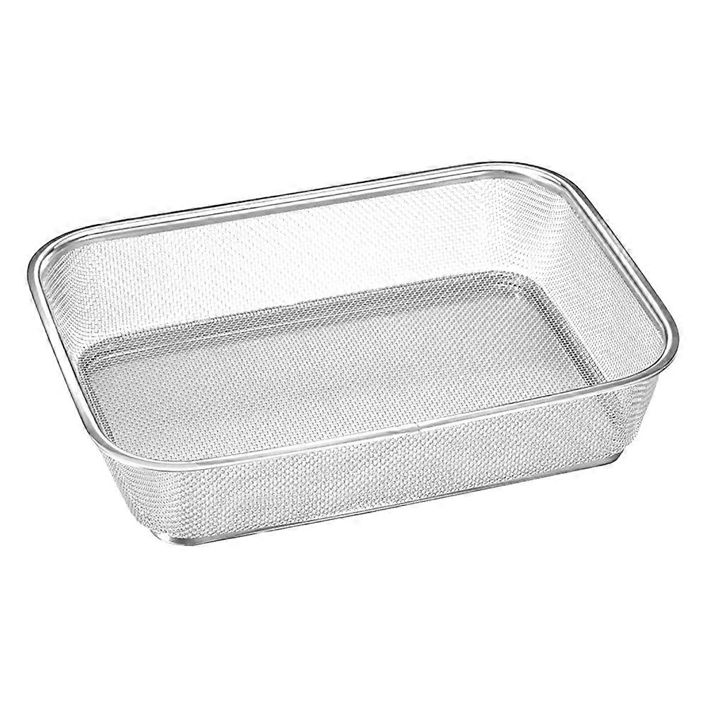 Stainless Steel Draining Basket with Fine Mesh for Fruit and Vegetable Washing – Multipurpose Kitchen Strainer with Smooth Edges, Food Grade Colander