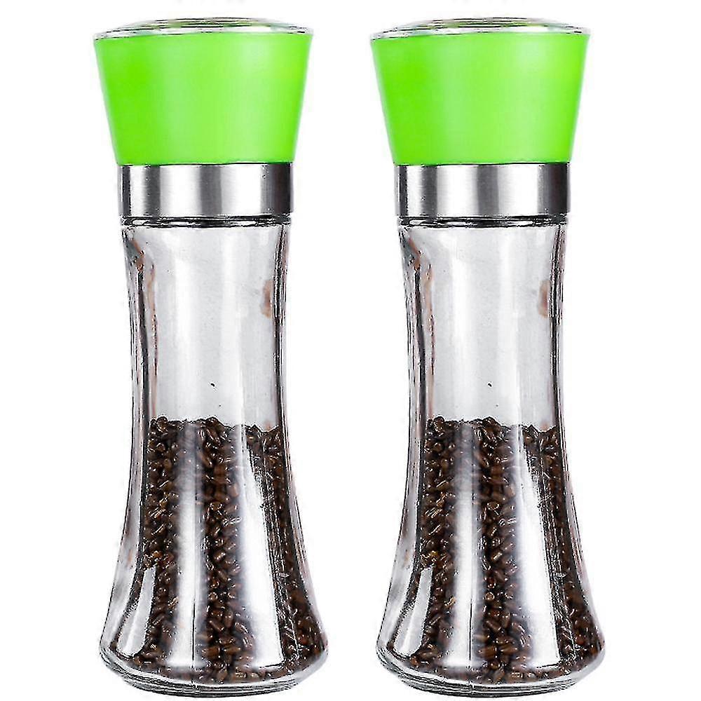 Pepper and Salt Grinder Set of 2 - Refillable Adjustable Coarseness Kitchen Tools