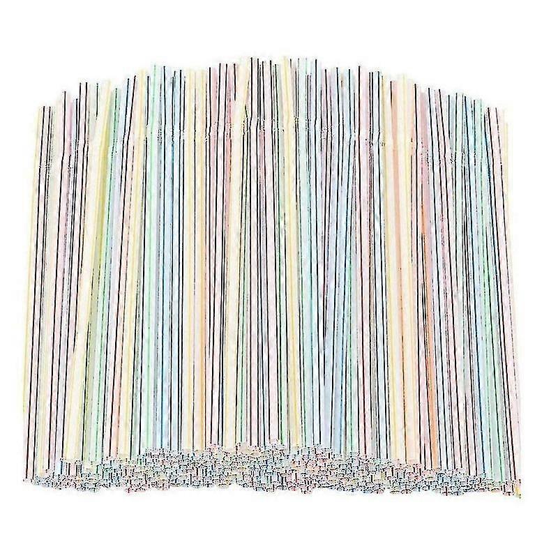 1000pcs Eco-Friendly Flexible Plastic Drinking Straws - Safe & Durable