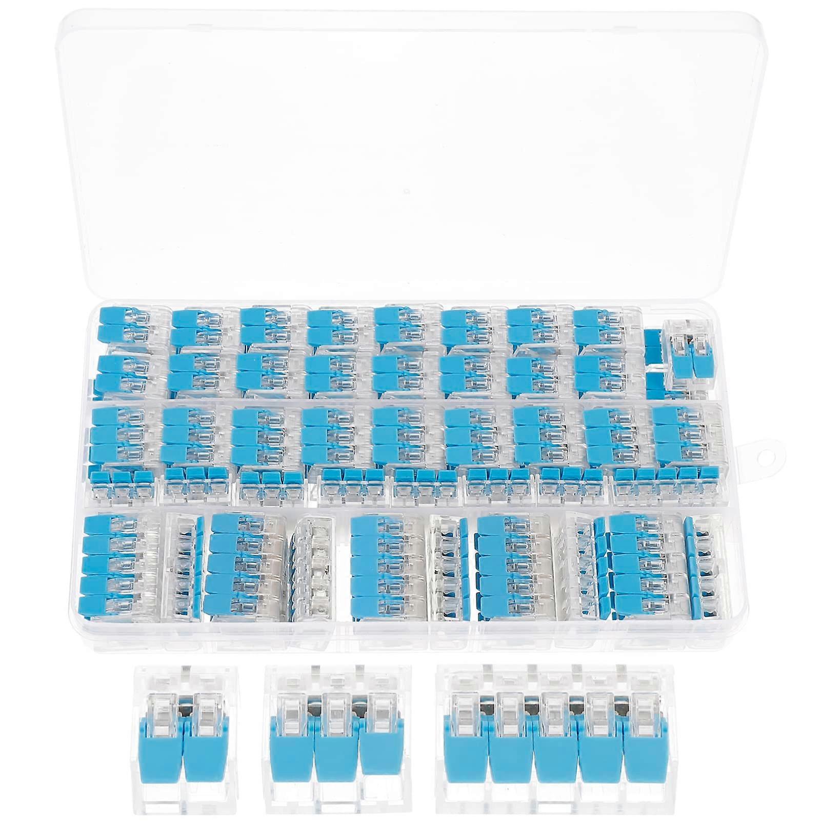 75-Piece Lever Wire Connector Set for Electrical Cable Connections, Compact Terminal Blocks for DIY Electrical Installations