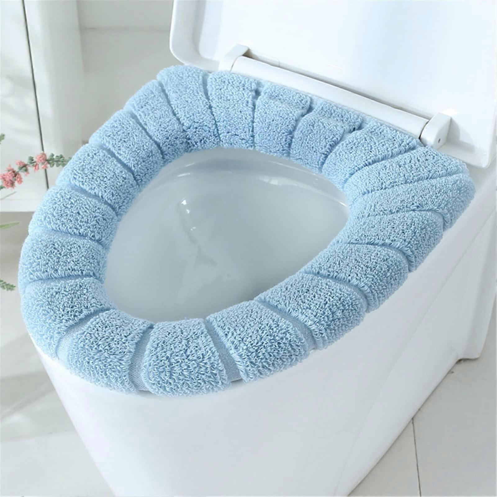 Cartoon Universal Toilet Cushion Plush For Standard Toilet Seats Winter Warm Soft Plush Material 15 Cm