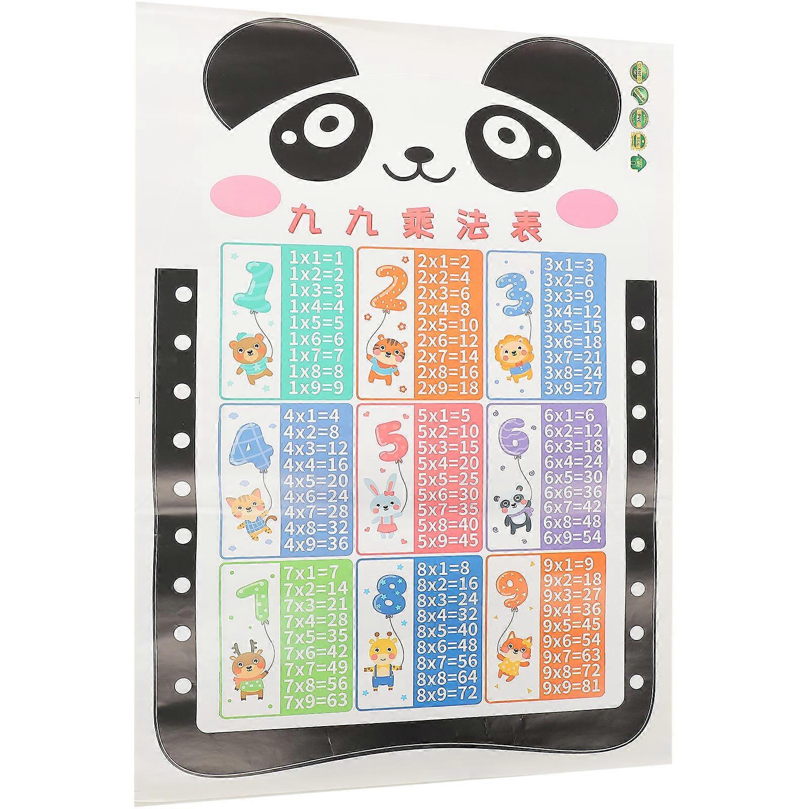 جدول الضرب ملصق الحائط ملصقات الحائط جدول الضرب ذاتية اللصق