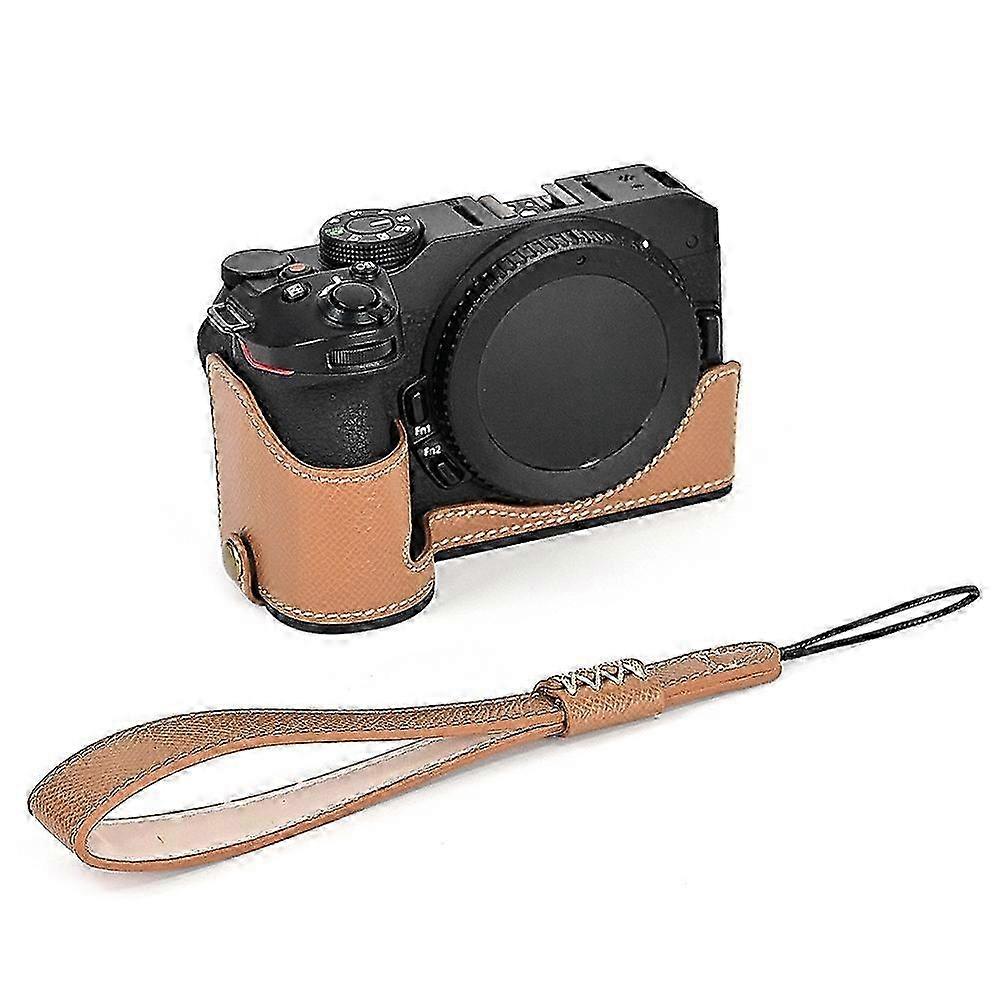 Type B PU Leather Camera Cover with Battery Opening Design for Compatible Nikon Z30/Z50 Models, Featuring Palm Texture and Half Body Coverag