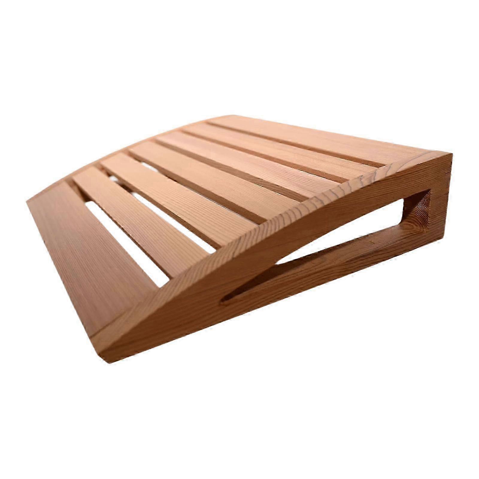 مسند رأس خشبي لملحقات غرفة بخار الساونا ، مثالي لغرف الاستحمام الداخلية التي توفر دعما للرقبة