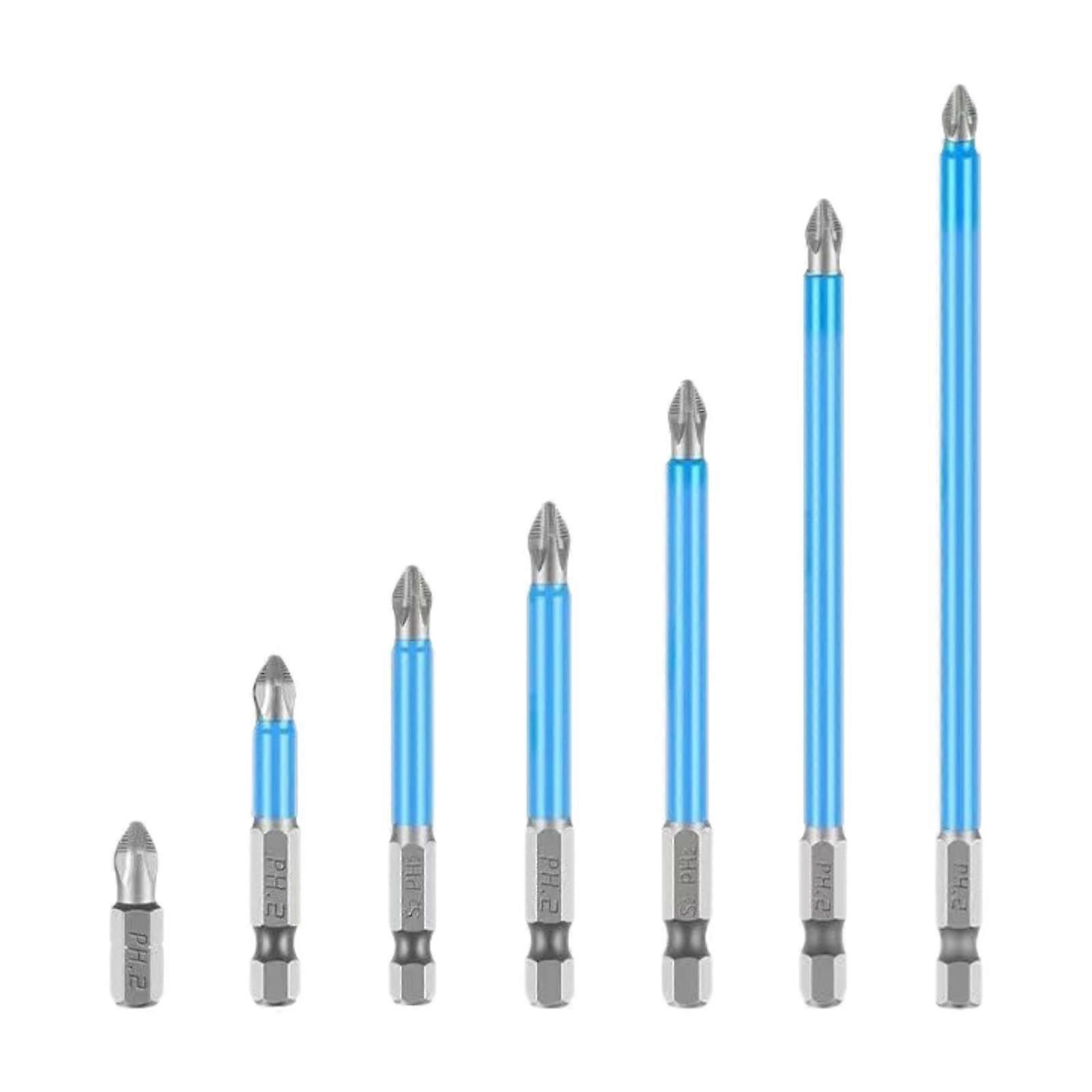 7Pcs Magnetic Screwdriver Bits Furniture Assembly Garden Cross Drill Bit Set