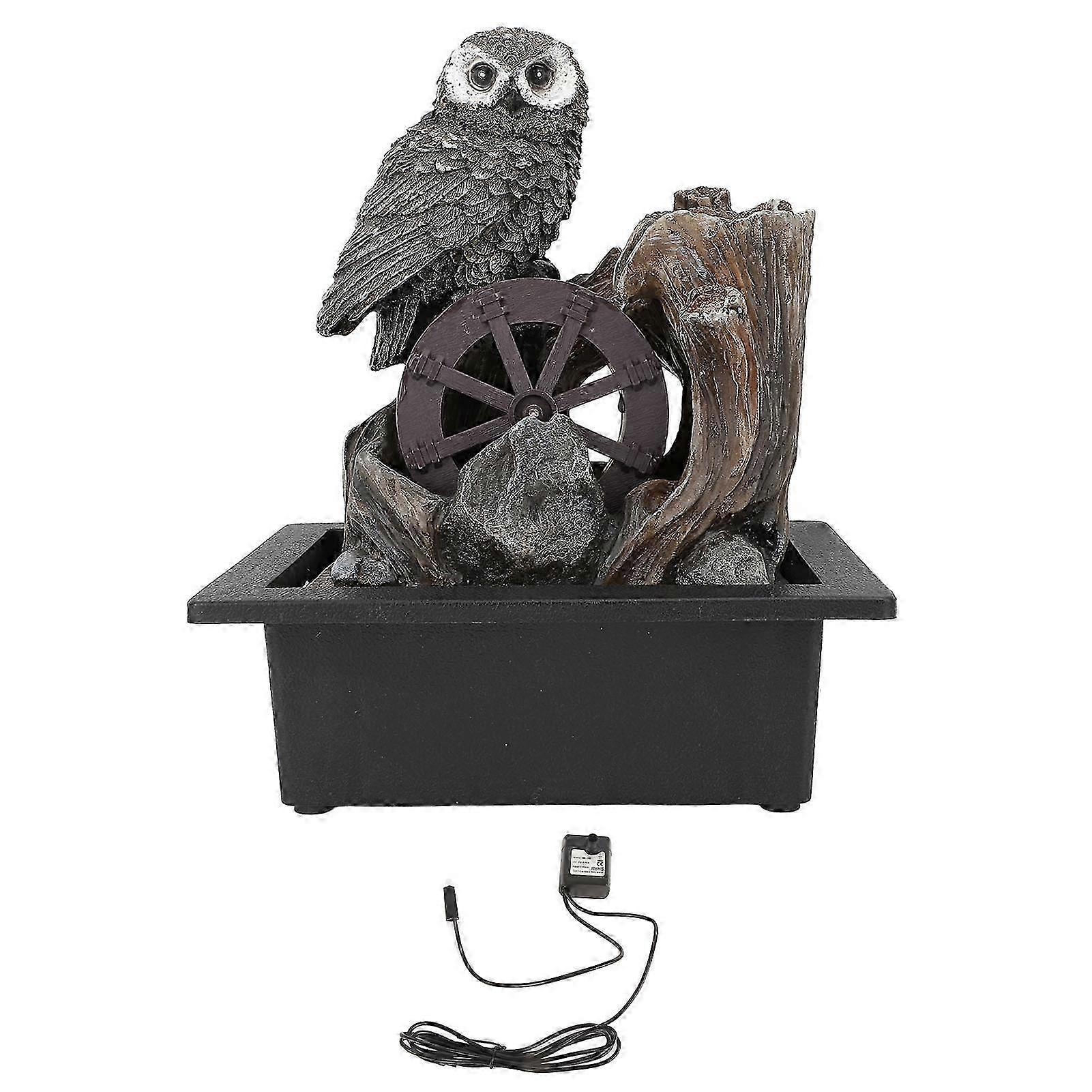 USB Increase Humidity Adjustable Tabletop Waterfall Fountain with LED Lights for Study Office 2025