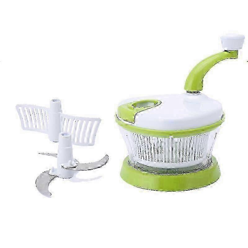 Multifunctional Hand-Cranked Vegetable Cutter, Meat Grinder & Salad Mixer