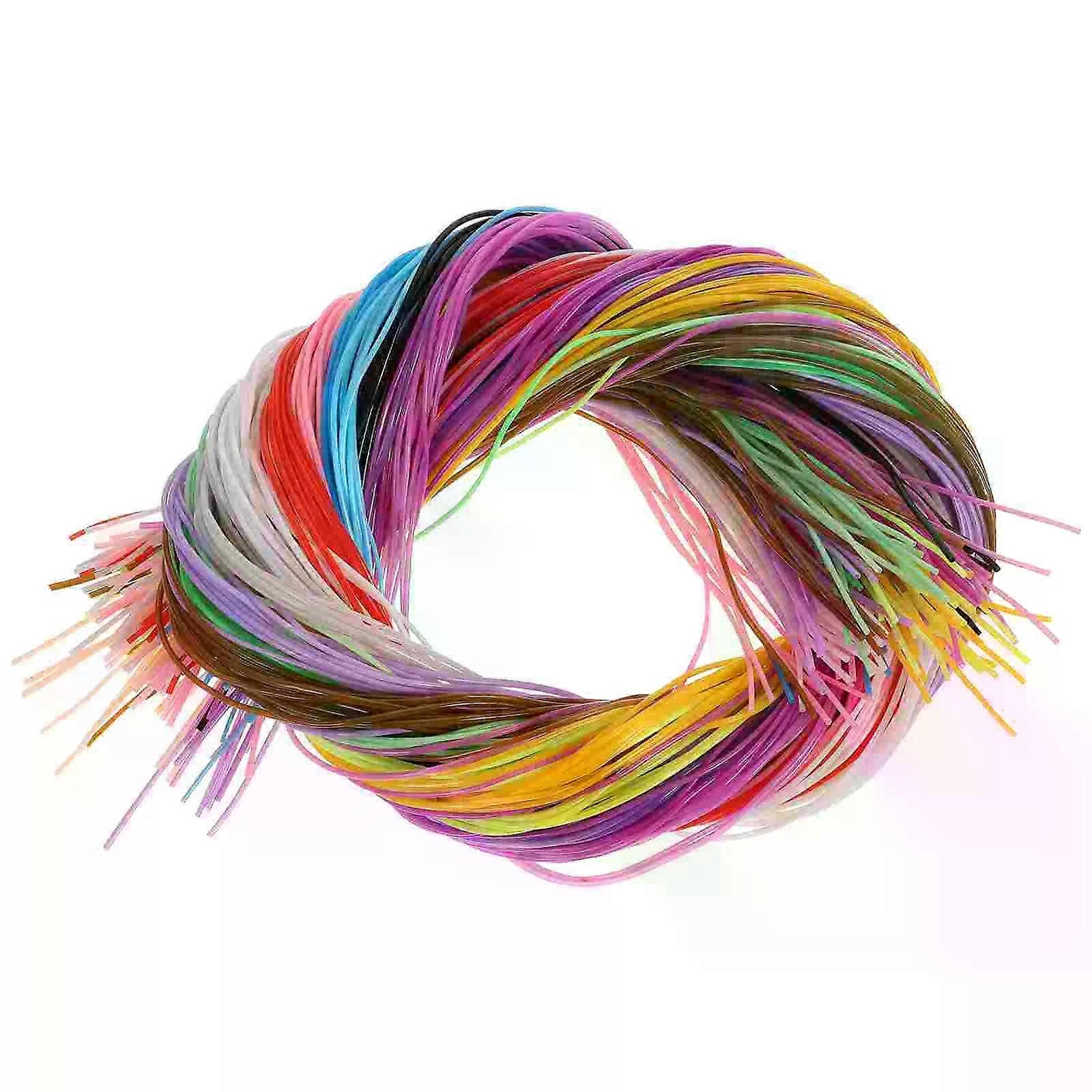 200pcs 20 colors Weaving Strings PVC Lacing String Craft String Multi-color DIY Craft Cord Jewelry Making Rope