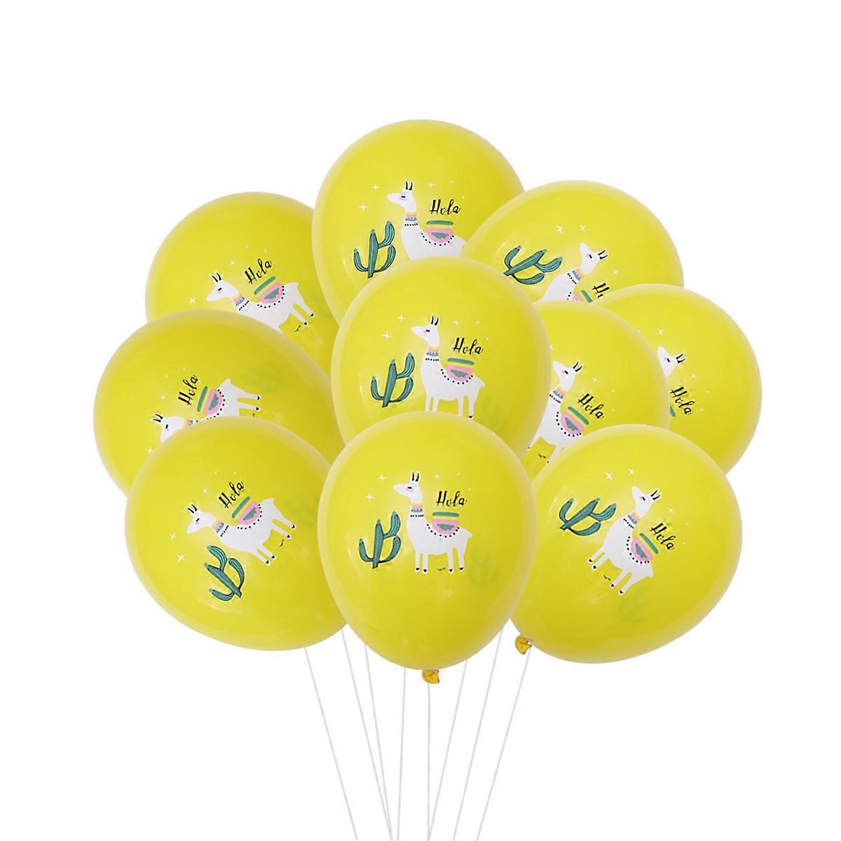 Reusable Latex Balloons Alpaca Cactus Balloon Printed Inflatable Party Decorations 12 Inch 20Pcs