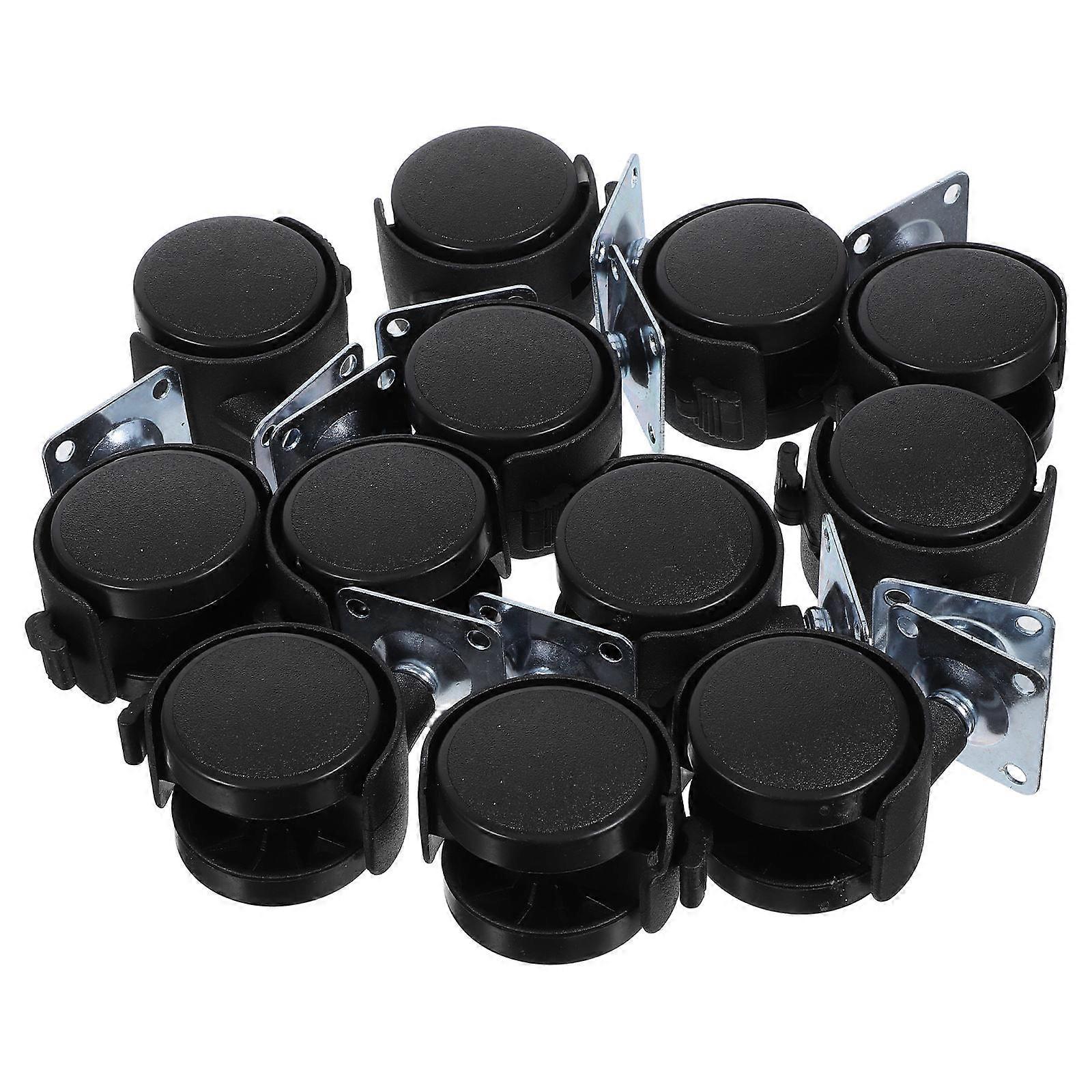 Chair Caster Wheels Smooth Movement Quiet Operation Stable Support For Office Chairs And Furniture 12Pcs