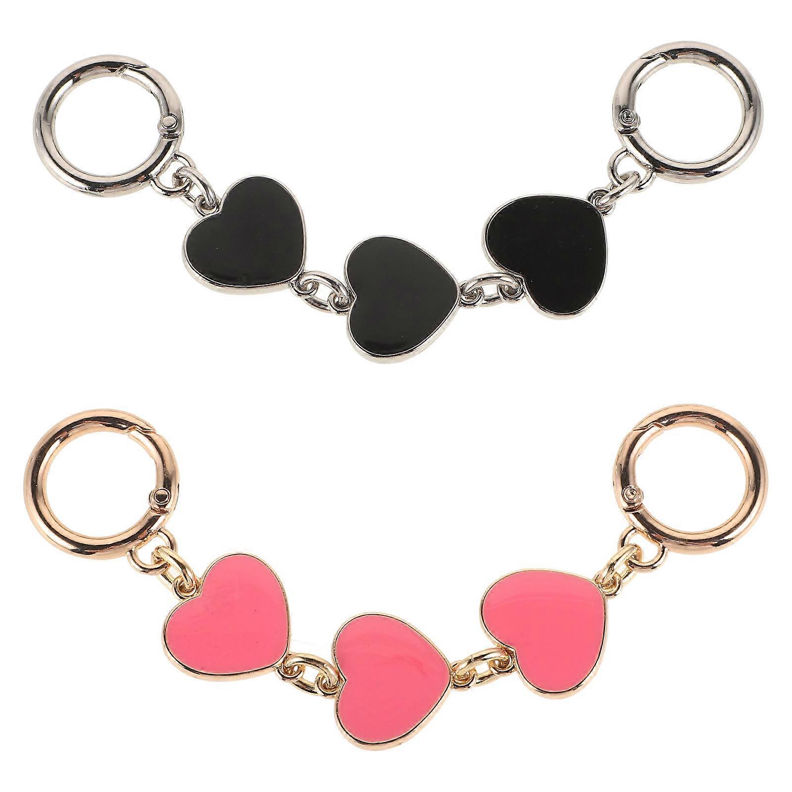 Replacement Chain Heart Pattern Bag Strap Extension Convertible Bag Styles For Friends As 2Pcs
