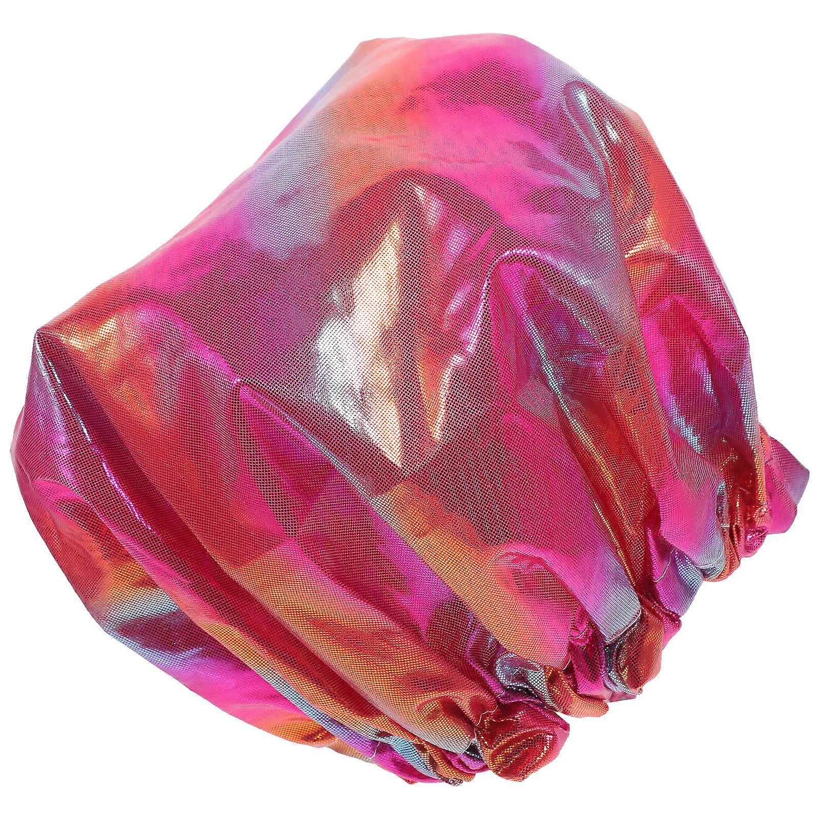 Adjustable Shower Cap Large Double-layer Waterproof Bath Hat PEVA Material 1Pcs