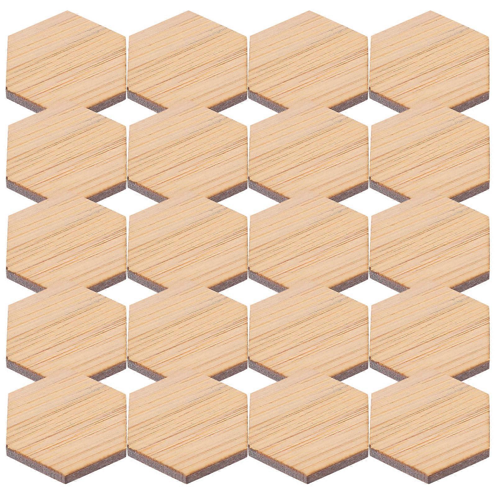 Bamboo Mini Flooring Miniature House Furniture For Model Building Retro Style 2.3X2.3CM Diy Assembly 24Pcs