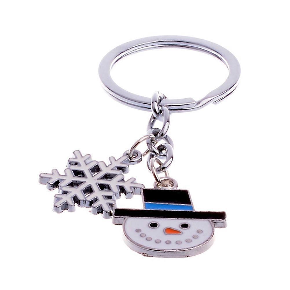 Snowman Key Pendant Multi Color Christmas Celebration Ornament For Backpack Non Fading 1Set