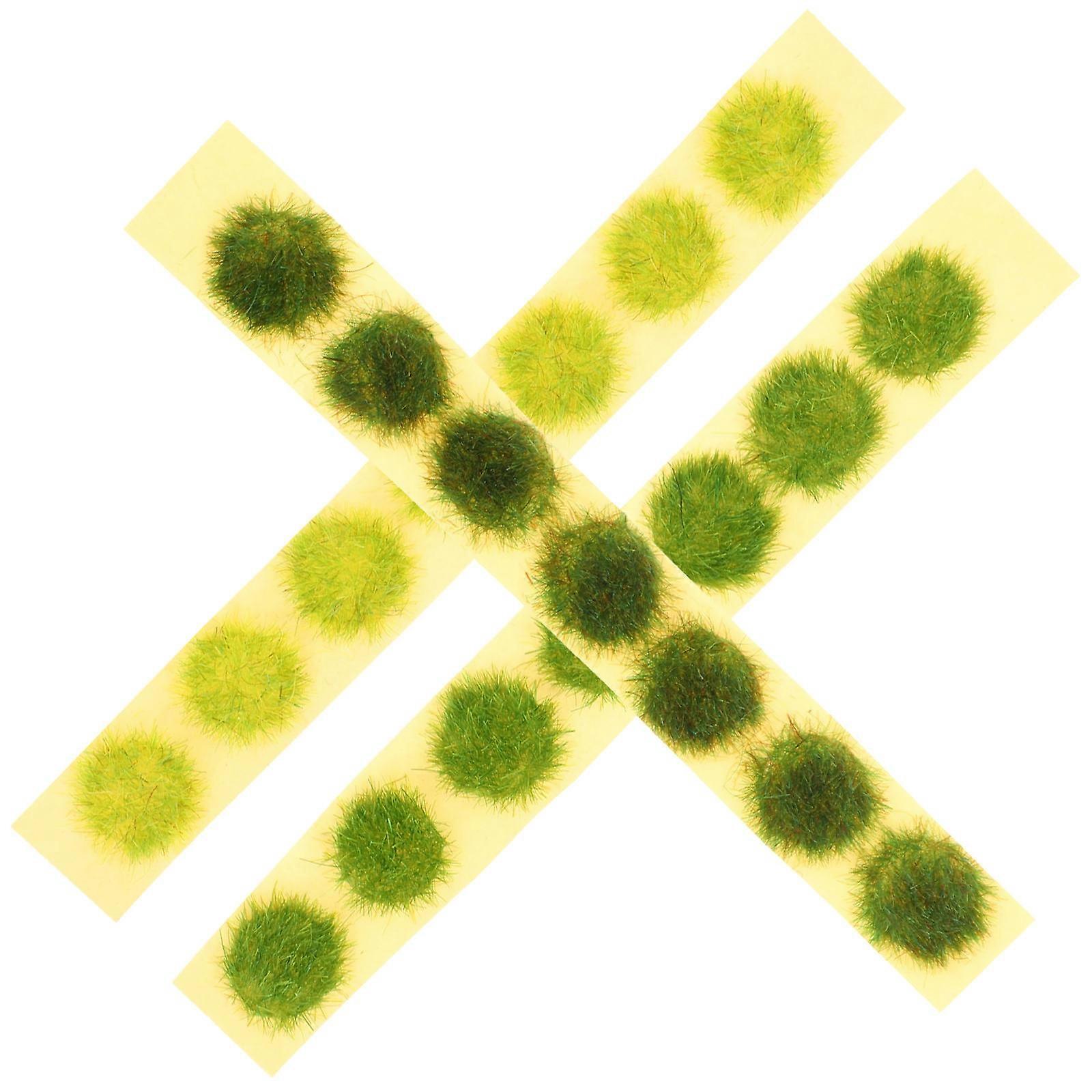 Fake Grass Roll Mini Plant Cluster Strips Static Scenery Props For Model Railway Layouts Green 3Pcs