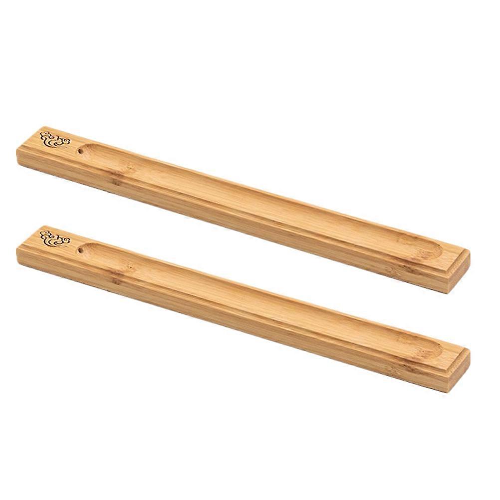 Sacred Wood Burning Container Wooden Incense Burner Kitchen Decor Square Shape Assorted Color 2Pcs