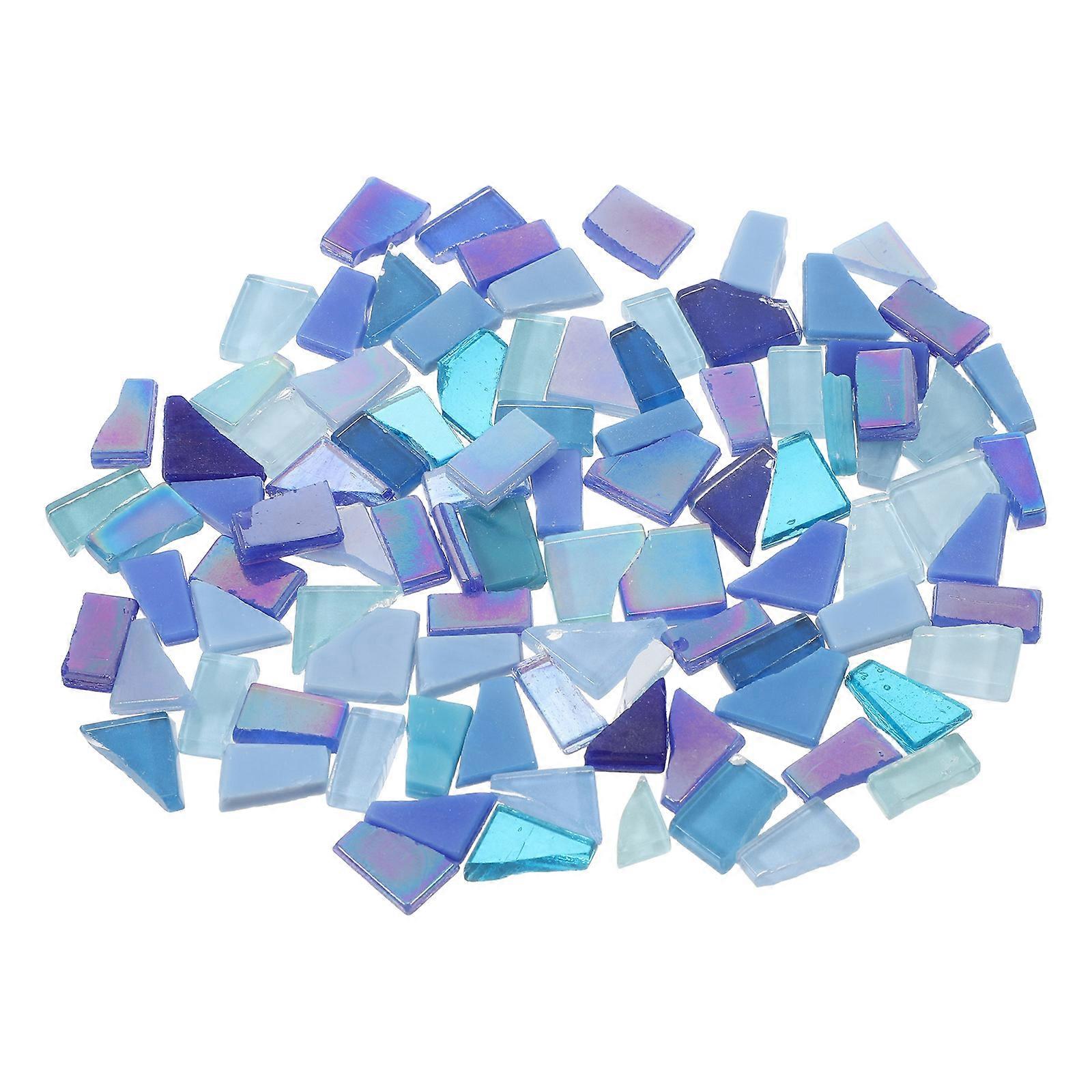Diy Mosaic Glass Tiles Irregular White Durable Easy To Clean Art Project Pieces For Home Decor Crafts