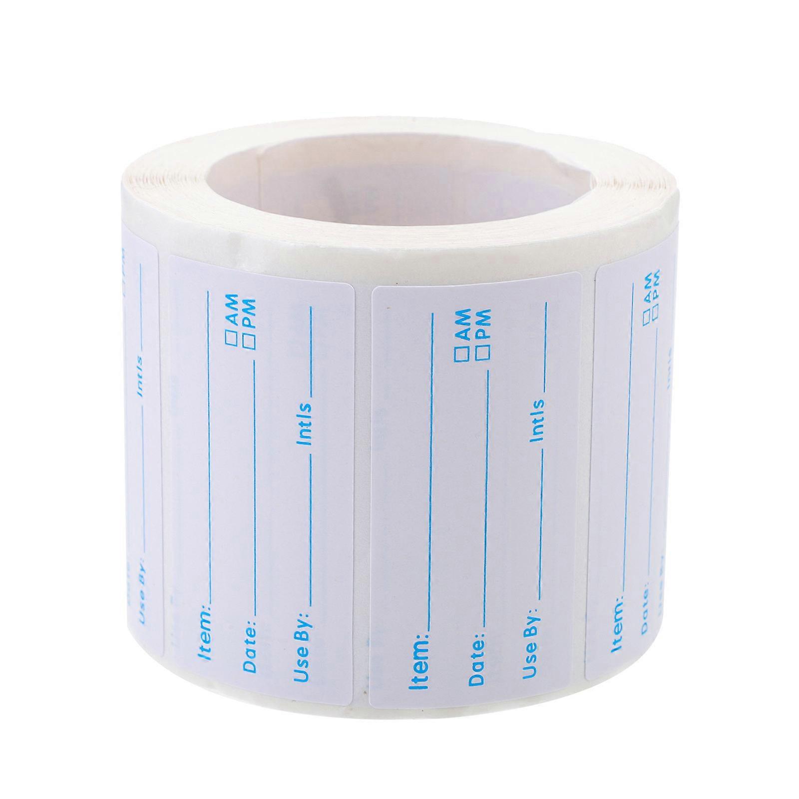 Blue Writable Selfadhesive Food Labels with Detachtab Technology for Easy Removal and Reuse 1 Roll
