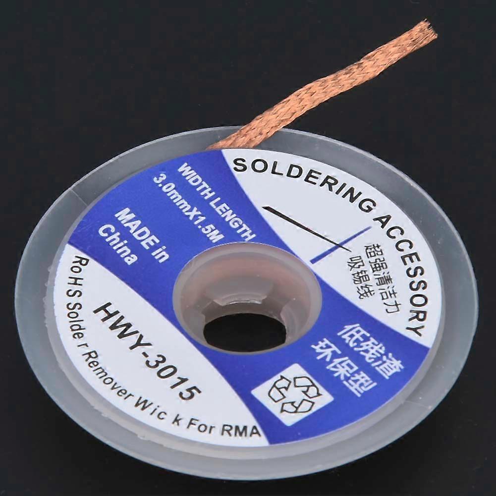 5 Pack Solder Wicks, Desoldering Wire, Braid, Solder Remover, Suction Cup, 1.5m