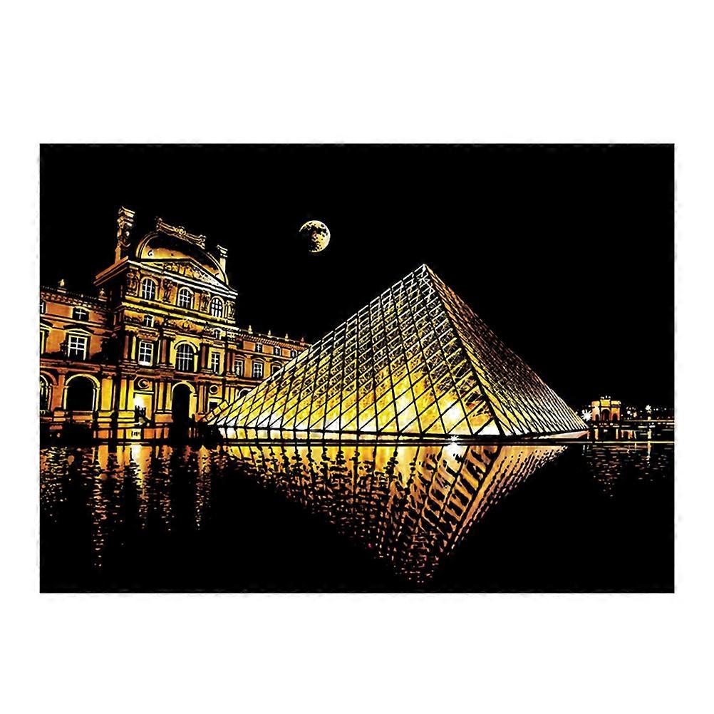 Scratch Painting For Kids Artistic Creation Scratch Paper Multi-Colored Rectangular Shape Craft Supplies 1Set