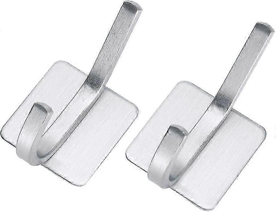 Stainless Steel Wall Hooks for Kitchen Bathroom - Adhesive Wall Hooks (Pack)