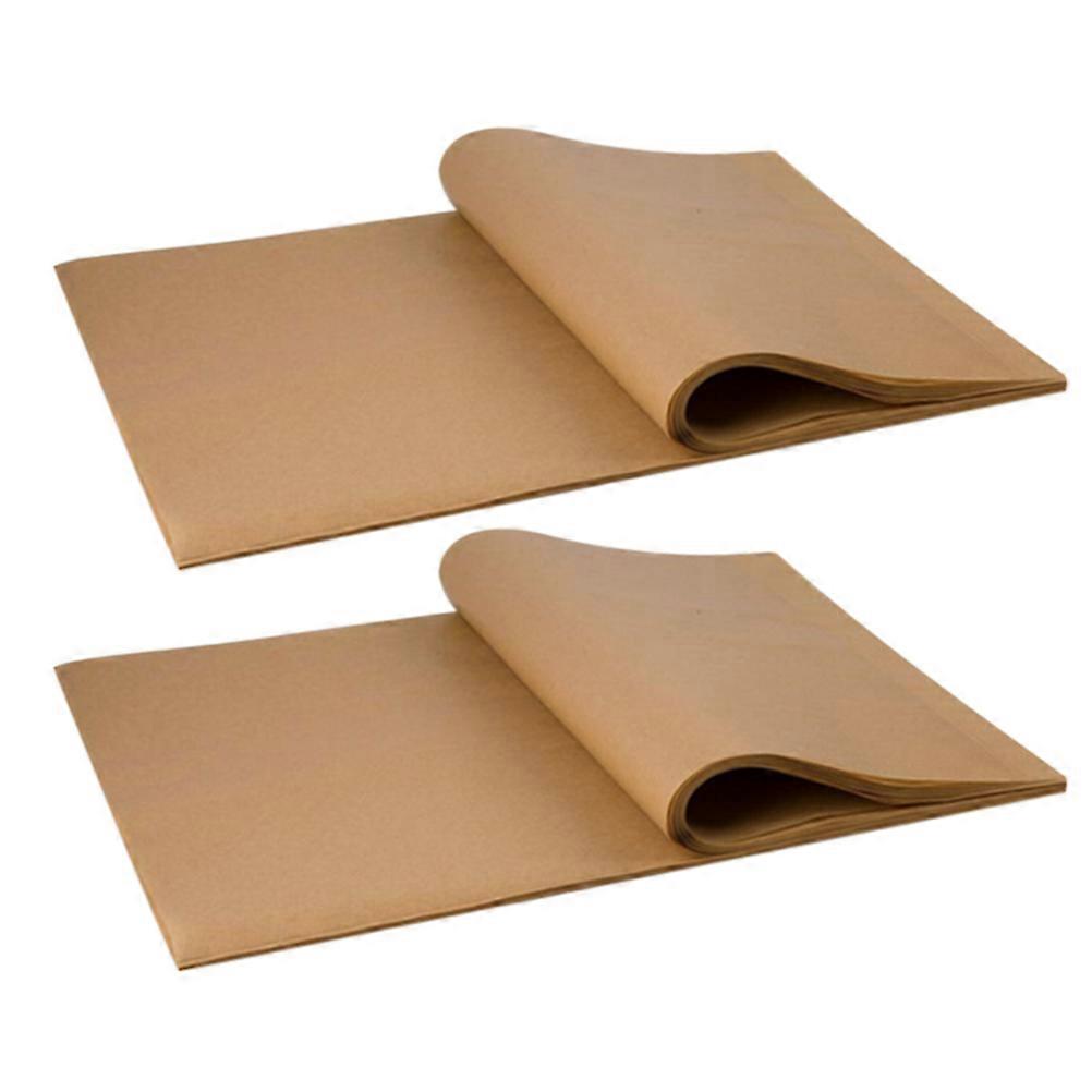 Baking Paper Non-Stick Parchment for Home Barbecue Light Brown 30X20CM Water Resistance 100Pcs