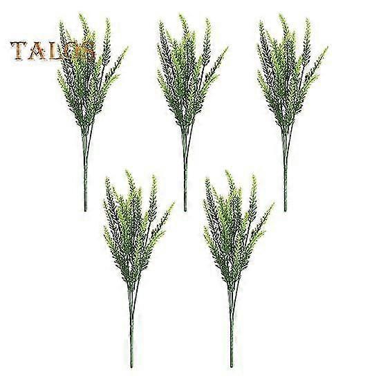 5Pcs Simulation Lavender Not Wither Decorative Eye-catching Useful Artificial Green Plant Scene Layout Party Supplies