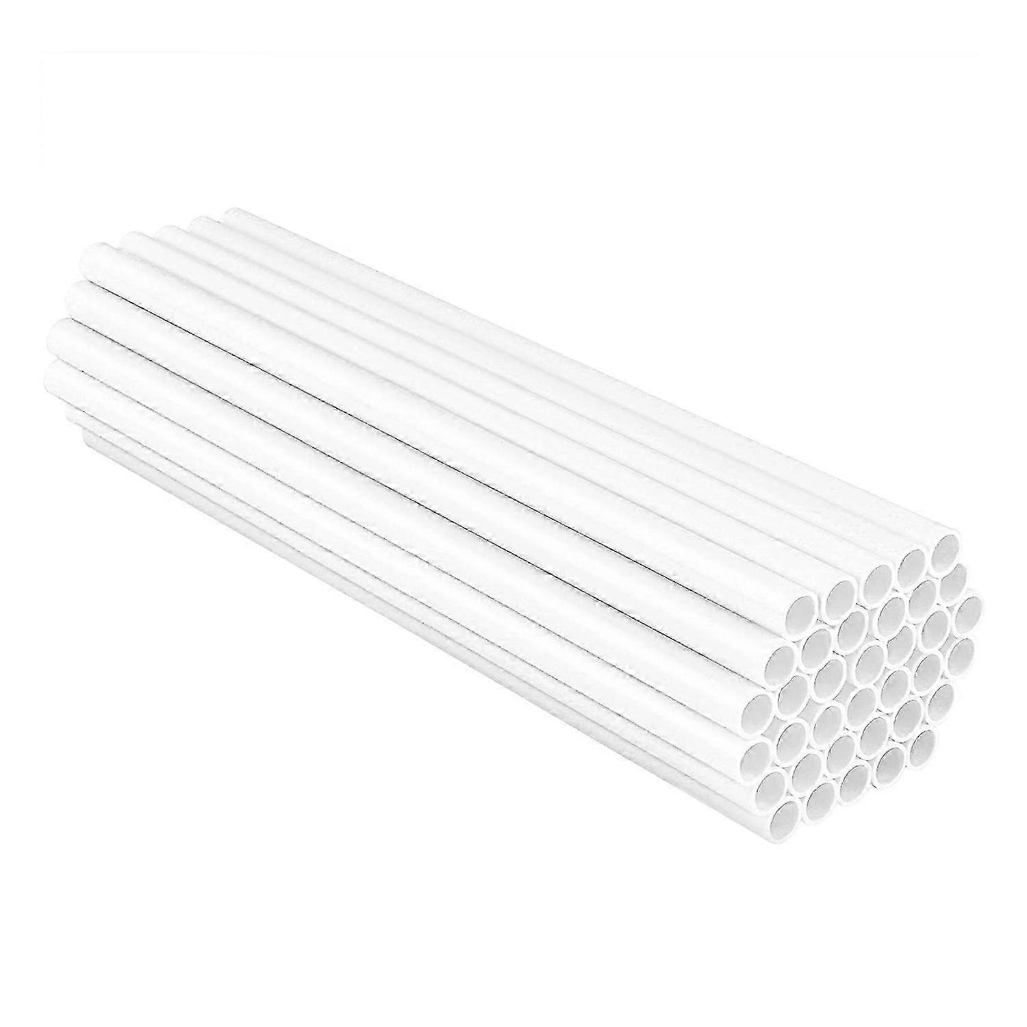 50 peças de plástico branco bolo Dowel Rods para construção e empilhamento de bolo em camadas (0,4 polegadas de diâmetro
