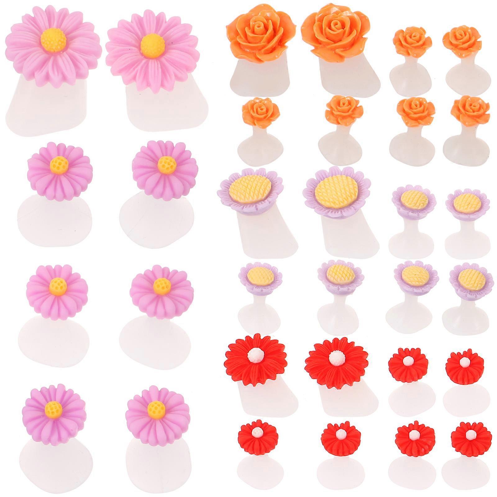 Purple Sunflower Toe Separators Nail Salon Toe Fixation 32Pcs