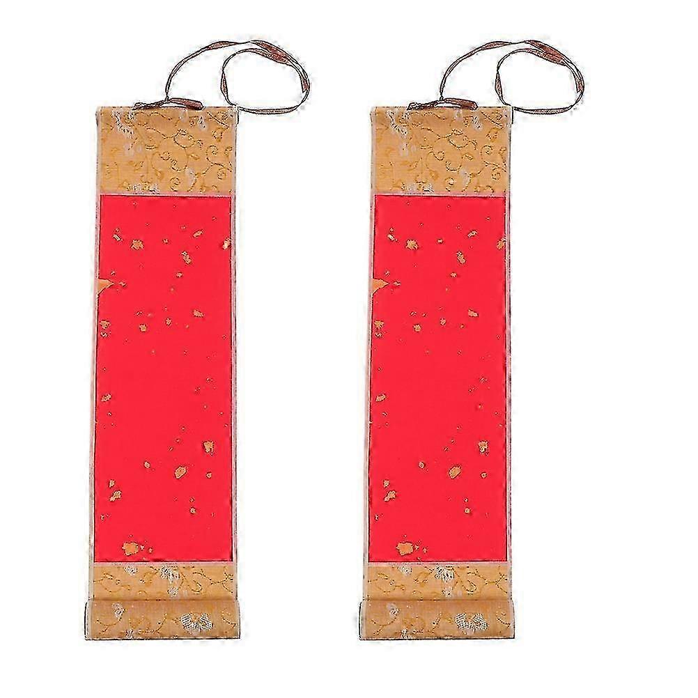 2 Pieces of Blank Scroll Paper for Chinese Painting, Ideal for Hanging Calligraphy Art Projects