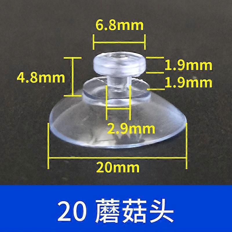 120pcs Clear Plastic Suction Cups Window Suckers For Glass Table Tops Transparent Mushroom Head Suction Pads For Organization