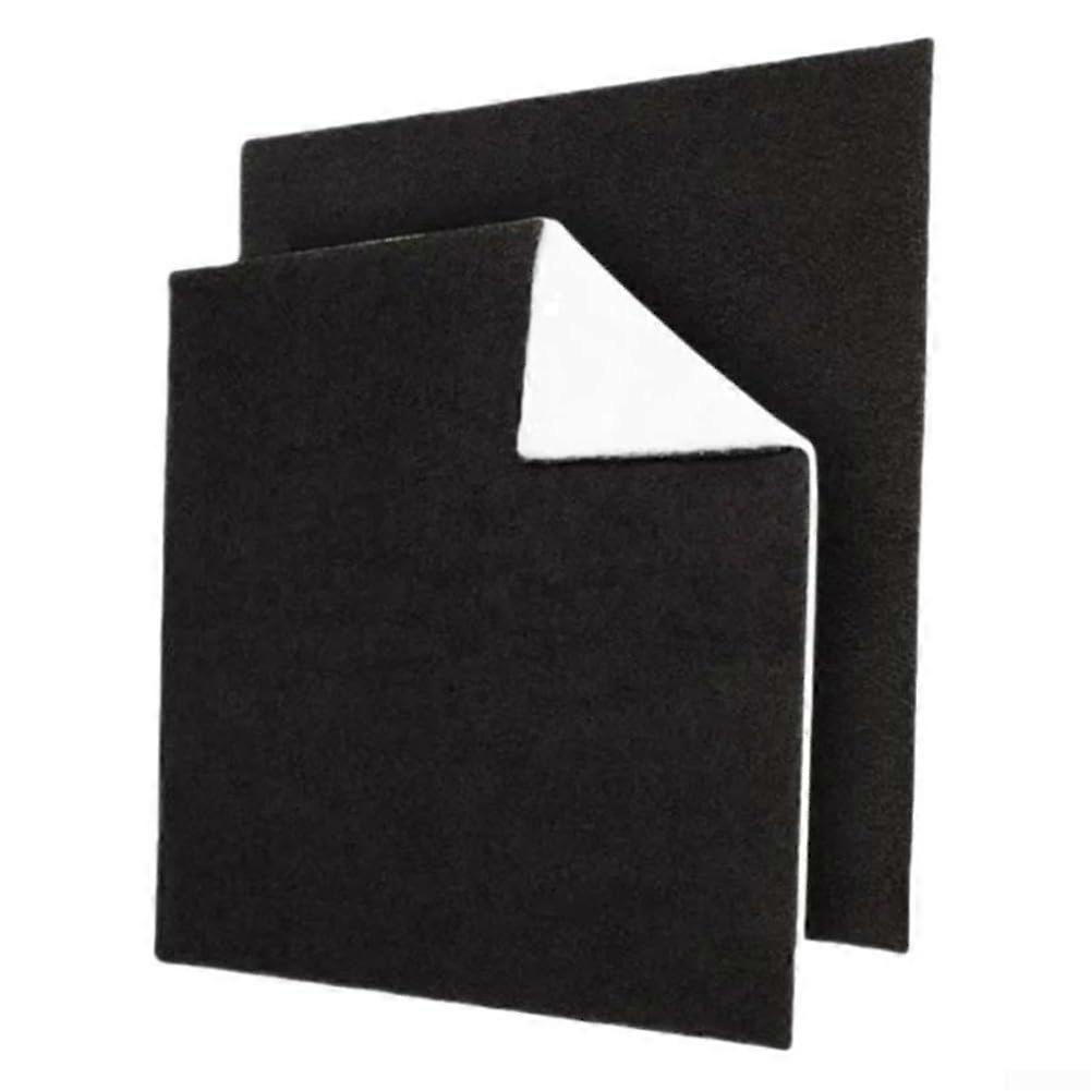 Efficient activated carbon filter for dual grease extraction, cuttable for a kitchen fit.