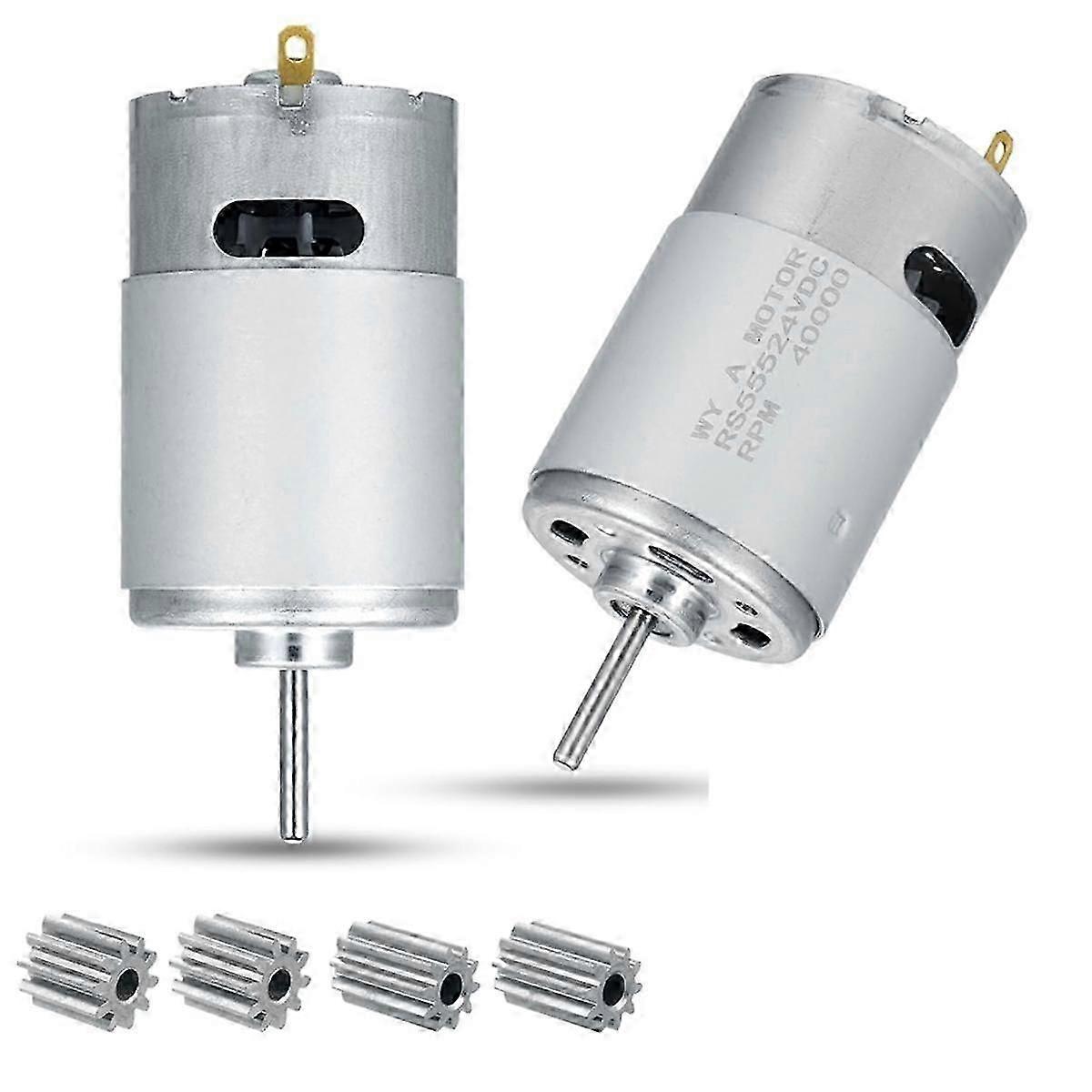 24V 40000RPM محرك كهربائي 2 قطعة ، محرك عالي السرعة RS555 ركوب الأطفال على ألعاب محركات السيارات ركوب الاطفال على كاليفورنيا