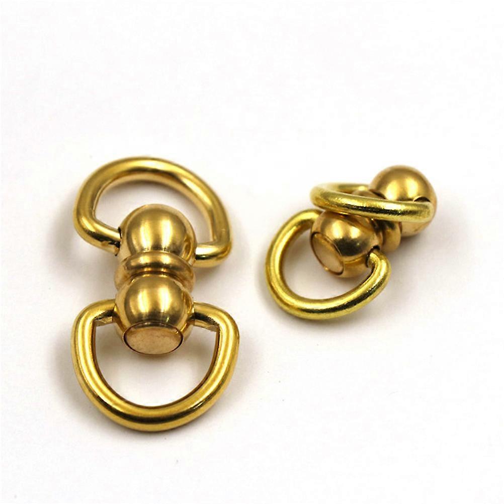 Brass Linking Ring For Diy Projects Craft Making Small Size Golden Swivel Shape Repair Component 10Pcs