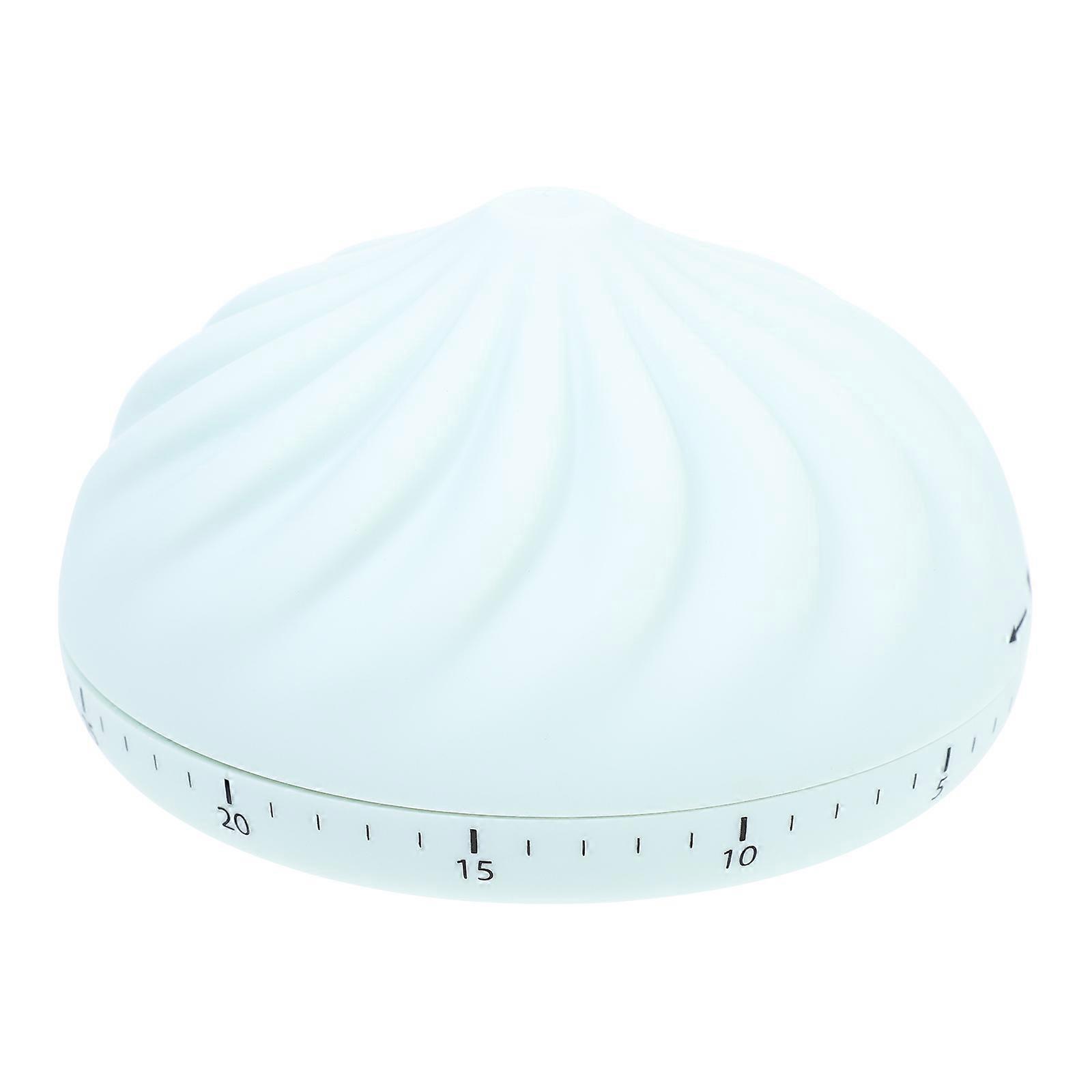 Mechanical Timer Kitchen Time Reminder Steamed Stuffed Bun Shape Green 9x9x5.5cm Time Management Device 1Set