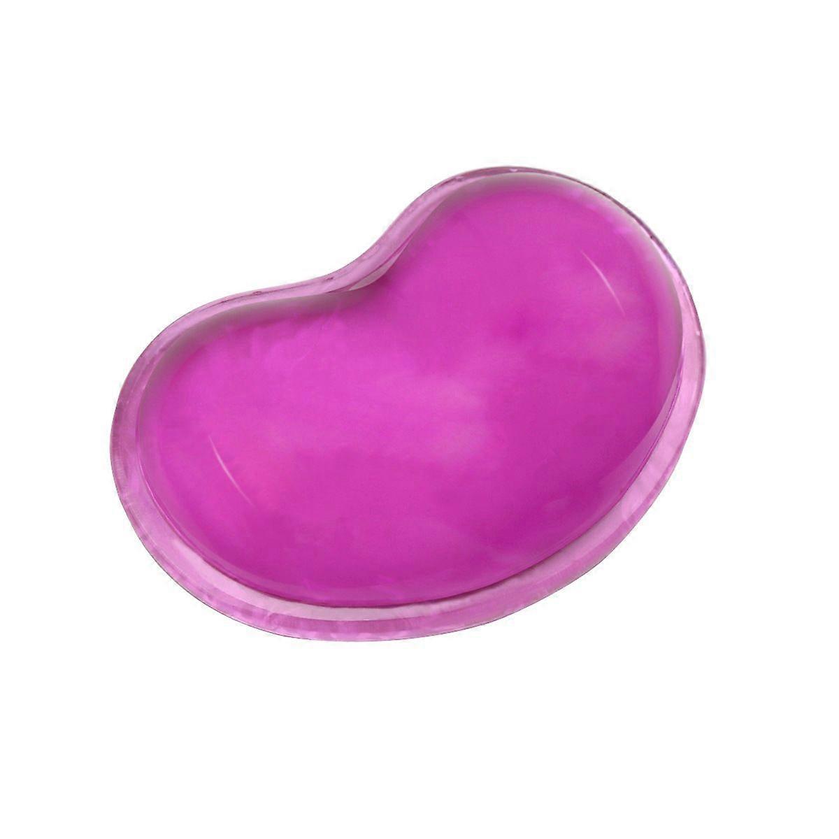 Ergonomic Heart Shaped Mouse Pad With Silicone Gel Wrist Rest Transparent Design For Office Home Non-Slip Base Comfortable Hand Support