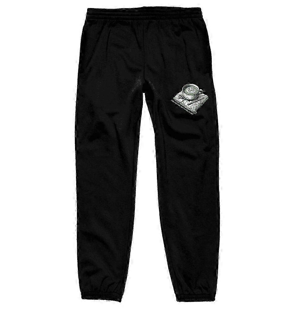 Matcha Teacup and Men's Black Jogger Pants - XL