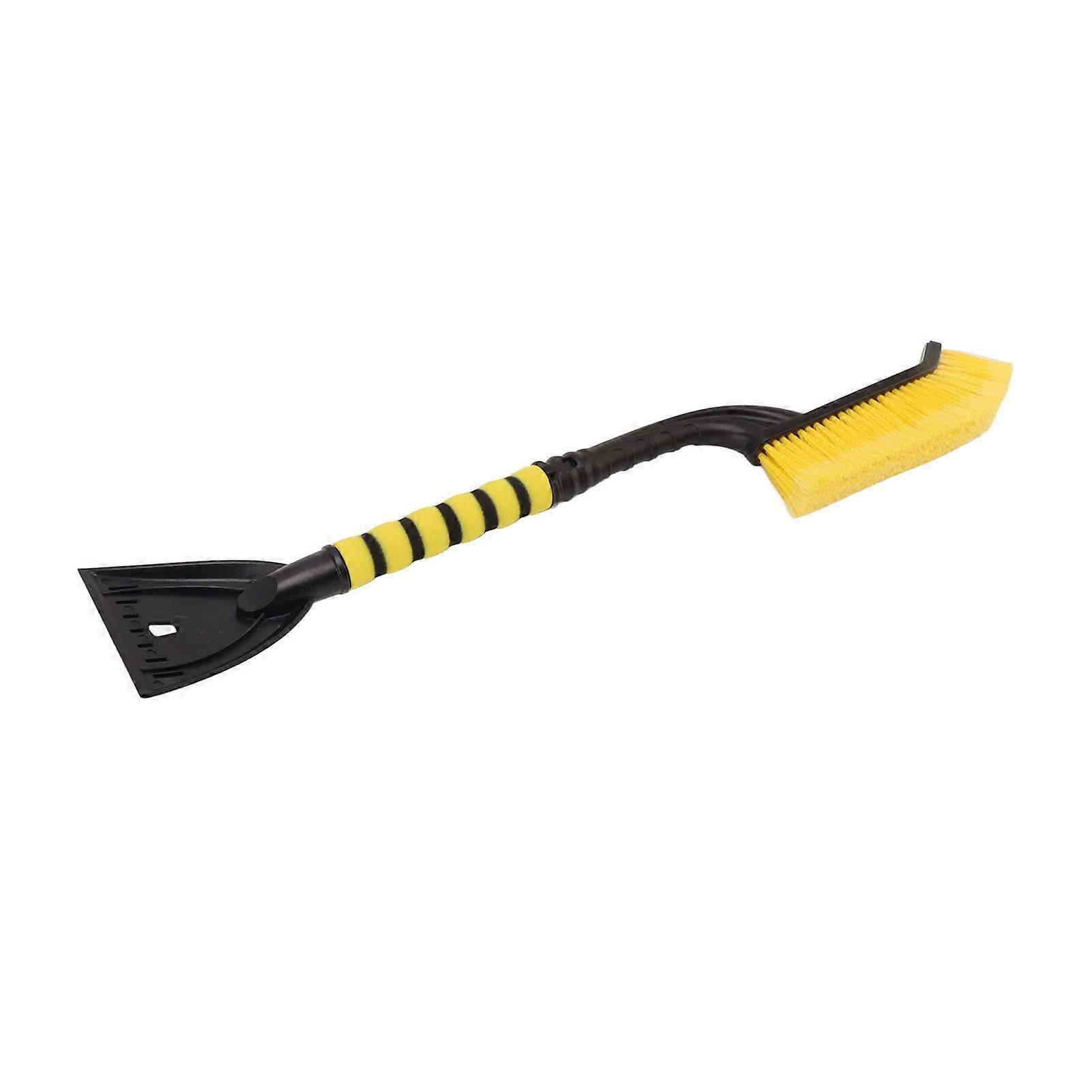 Ice scraper, foam shovel, and snow grip for winter, snow rake (yellow black)