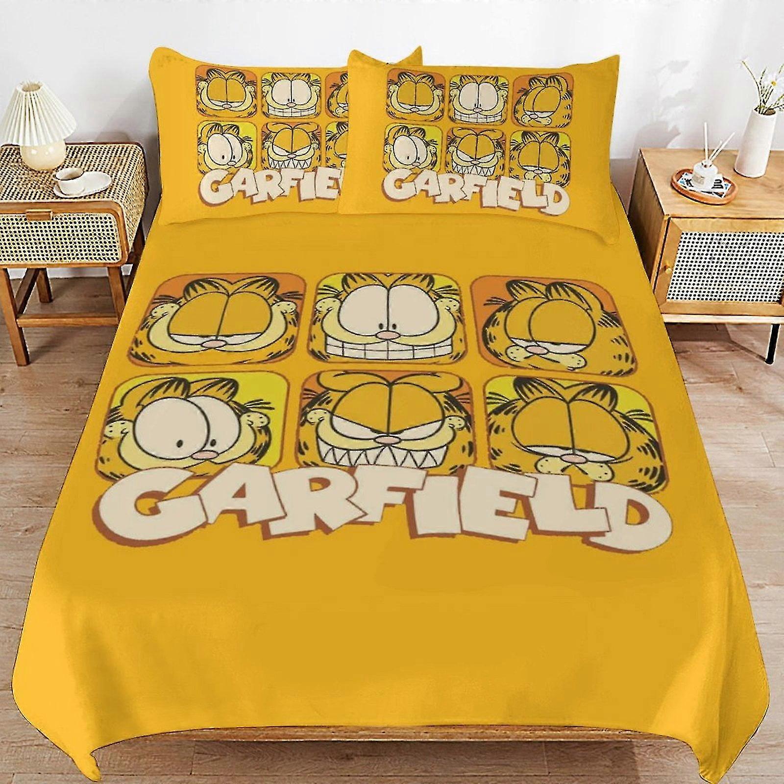 Conjuntos de Cama de Desenho Animado Fofos com Design Impresso em 3D, Inclui 1 Capa de Edredom e 2 Travesseiros, Decoração de Quarto Leve para Crianças 86x70