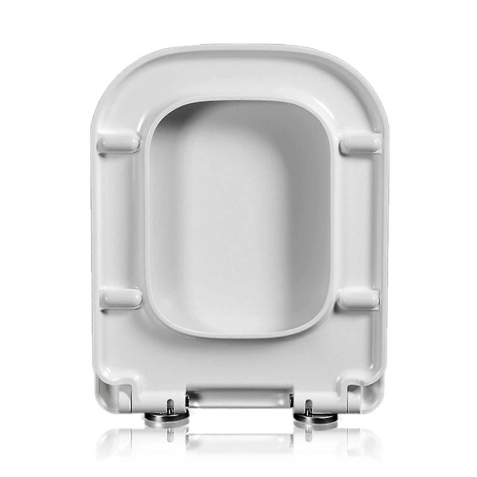 quality white square toilet seat, slowclose, quickrelease, durable, fits 36x45cm