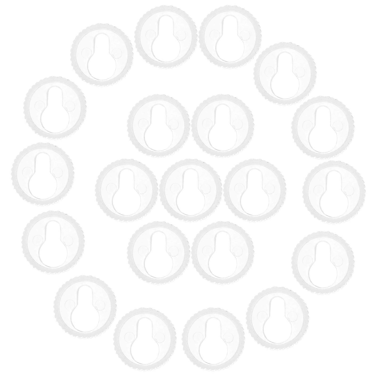 مقاطع الأجهزة بإطار الصورة جولة من البلاستيك 2x2 سم أداة تعليق الصور 50 قطعة