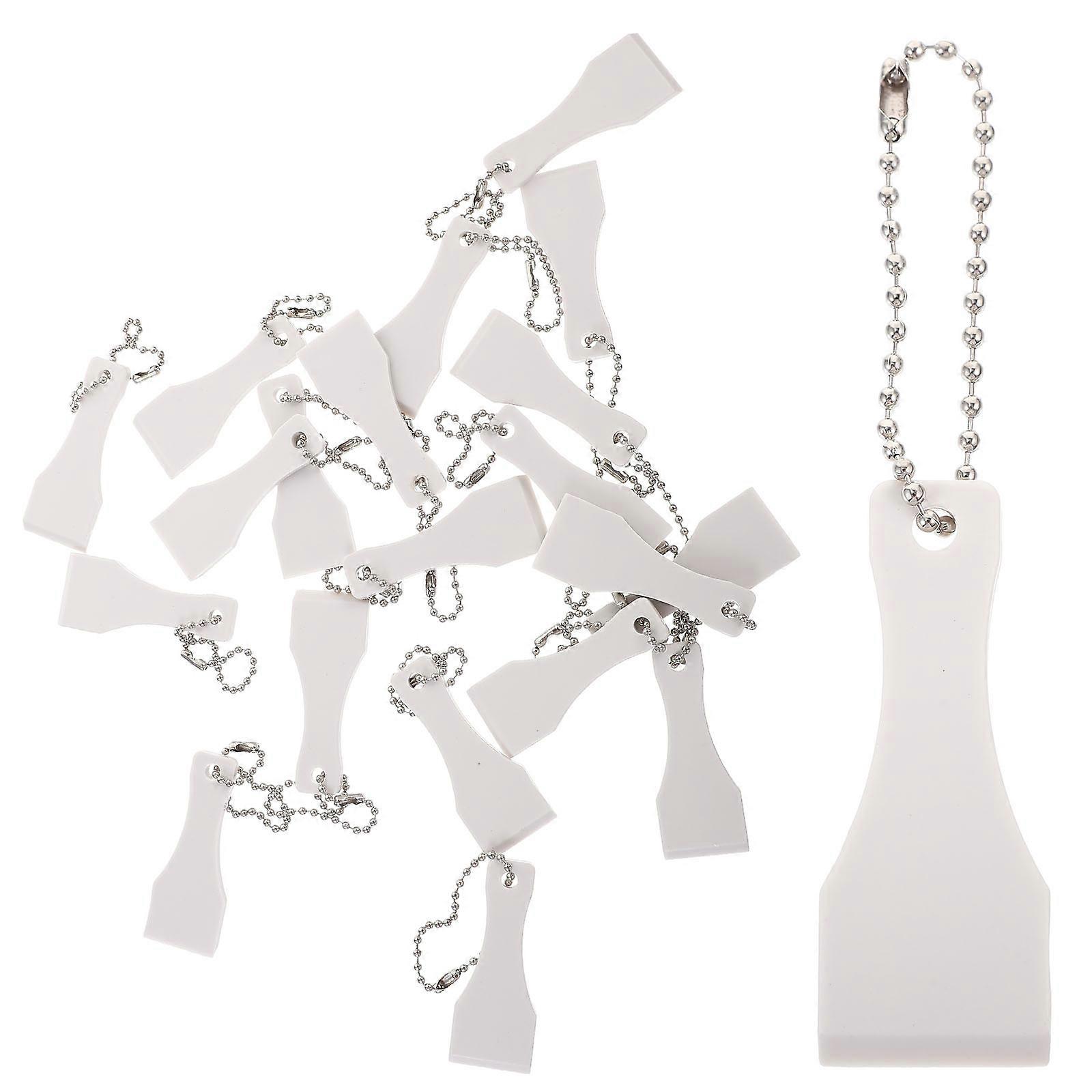 20pcs Durable Scratcher Tools with Flat Edges for Easy Scratch Off Labels and Stickers, Compact Keychain Accessories for Fans, Assorted Colors