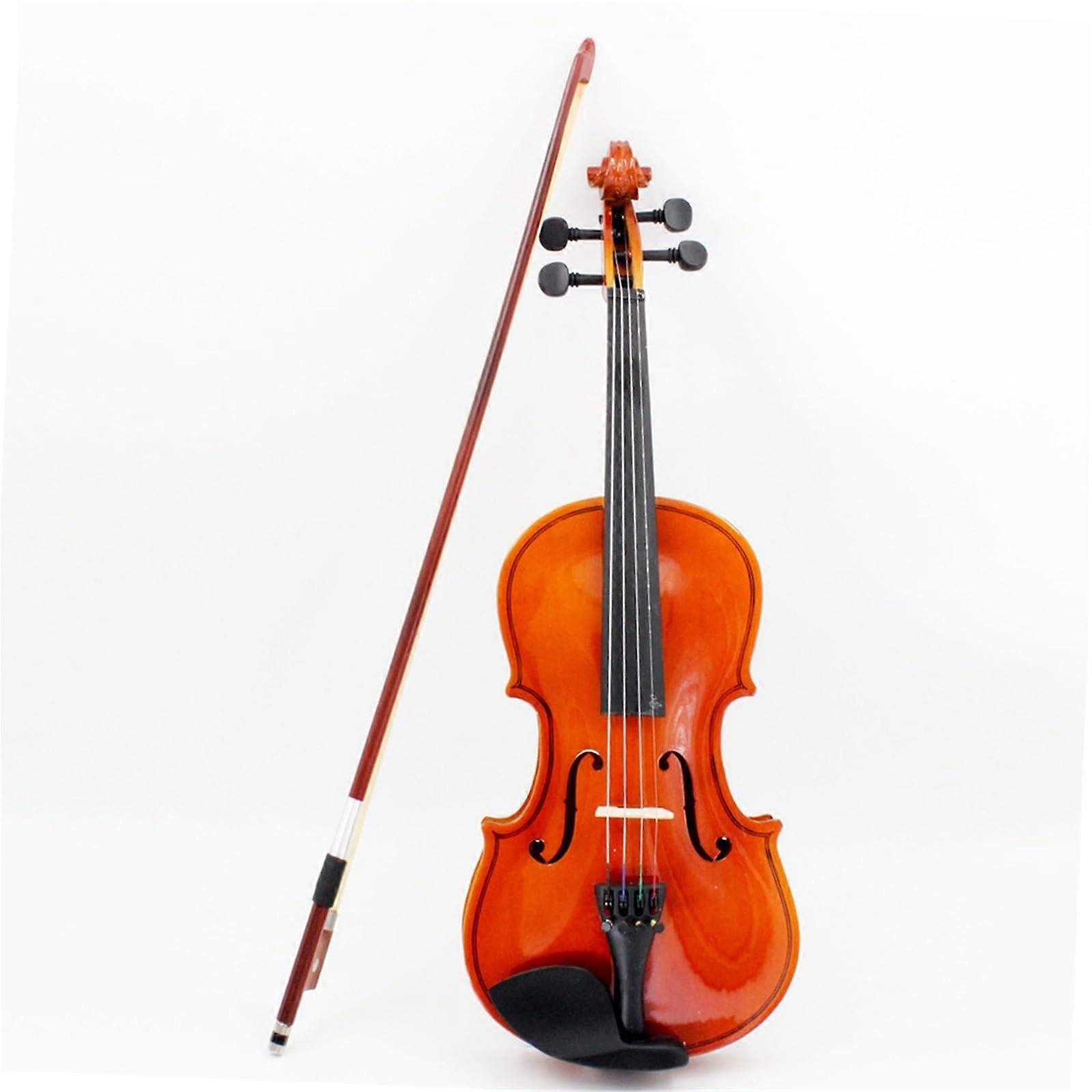 Violin 4/4 Size Natural Colour Beef Solid Wood Model For Beginners And Adult Performance
