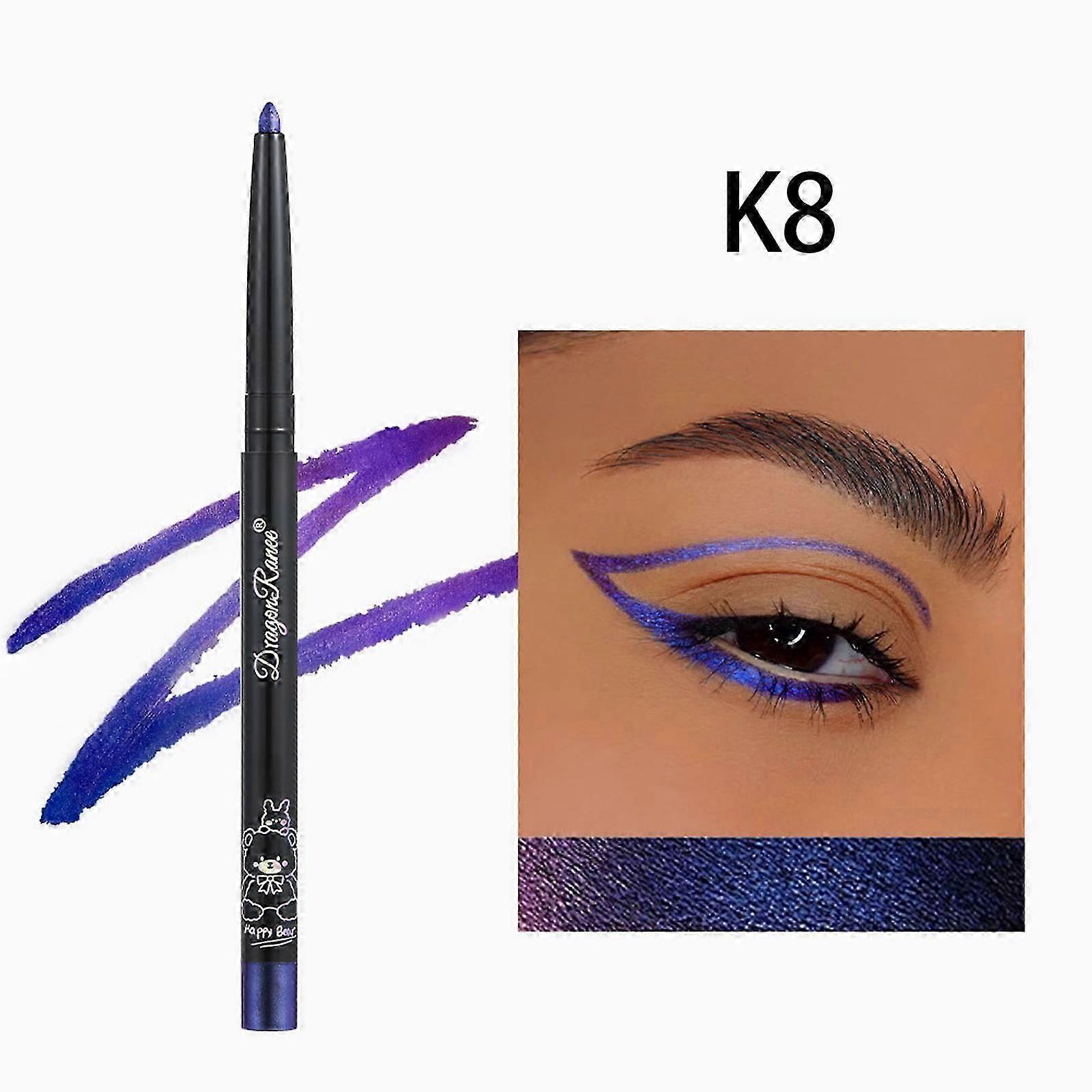 キラキラカラーアイライナージェルペンシル、カメレオンメタリックシマーグリーンジェルアイライナーペン、長持ちする防水アイライナーアイシャドウスティック